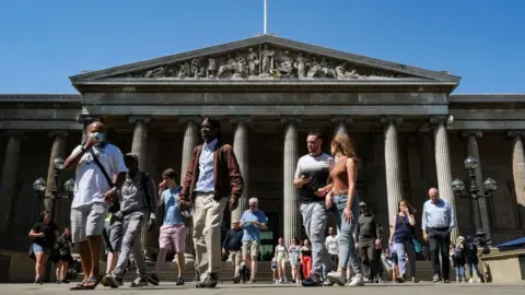 Getty Images Visitors outside the British Museum