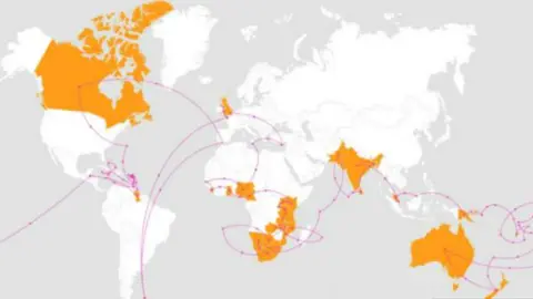 Birmingham 2022 Relay map