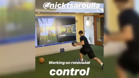 Instagram/Physio.Ash Nick Tsaroulla during rehab