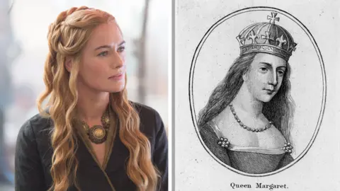 HBO / Hulton Archive (L) Cersei Lannister (R) Margaret of Anjou