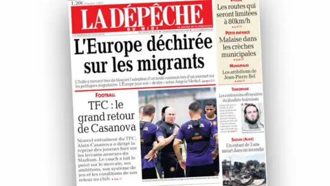 La Depeche French newspaper La Depeche