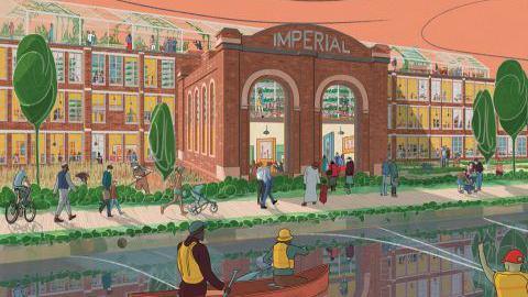Artist impression of Imperial Mill redevelopment