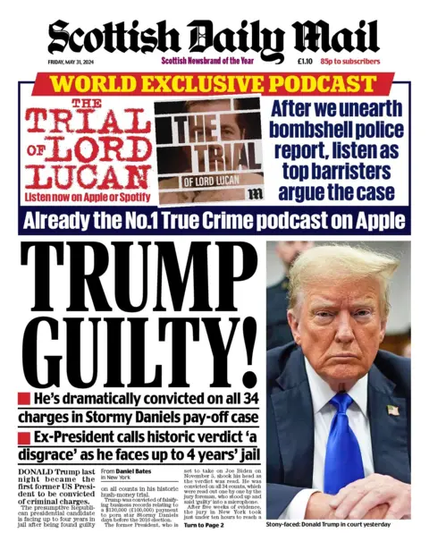 Scotland's papers: Trump found guilty and Glen Coe mother's heartbreak