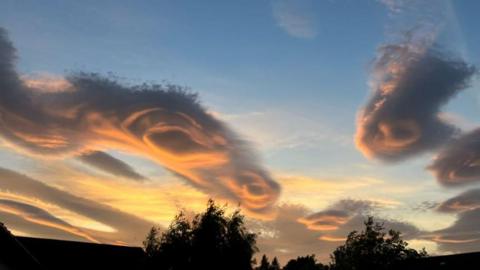 Lenticular clouds from Inverness