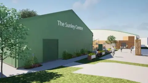 West Northamptonshire Council a computer generated image of the proposed Sunley Centre.