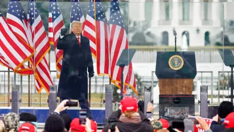 Reuters Donald Trump encouraged supporters to "walk down to the Capitol" on 6 January