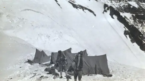 Getty Images Mallory and Irvine leaving North Col for the last climb. Famously the last image taken of George Mallory (left) and Sandy Irvine leaving for the North Col of Everest