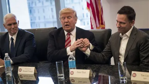 Getty Images Donald Trump and Peter Thiel