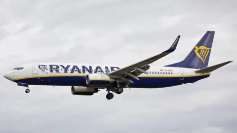 Getty Images Ryanair flight at Newcastle