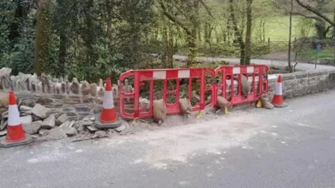 Devon County Council Denham Bridge near Bere Alston is again undergoing an emergency closure after sustaining more damage