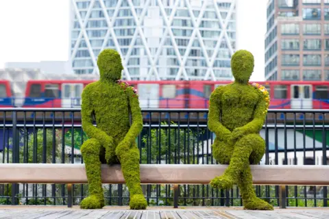 David Parry/PA Media Eden Dock, a first-of-its-kind urban space, is unveiled in Canary Wharf, London, as part of a partnership with the Eden Project, marking the charity's first city venture. 2 October, 2024. 