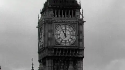 Big Ben strikes 11 on the first Remembrance Sunday in 1946