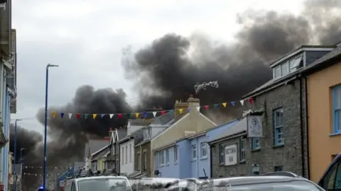 Ieuan Ellis Borth fire