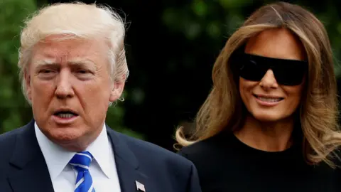 Reuters Donald Trump and Melania Trump depart for travel to Poland and the upcoming G-20 summit in Germany, from the South Lawn of the White House in Washington, U.S. (July 5, 2017)