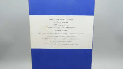 Arthur Johnson and Sons Uncorrected proof copy of Harry Potter and the Chamber of Secrets