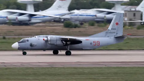 Russian Air Force Antonov An-26 plane / military aircraft.