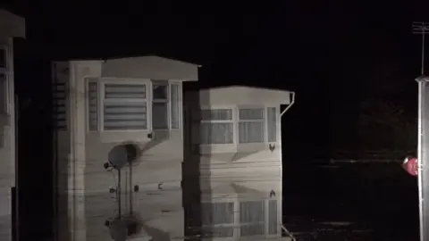 BBC Torksey Lock Caravan Park in Lincolnshire hit by flooding