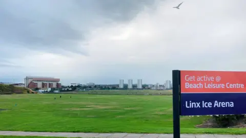 BBC Beachfront with Pittodrie in background