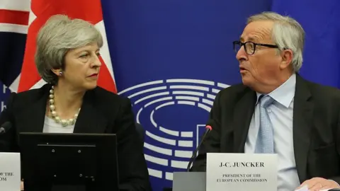 Getty Images Theresa May and Jean-Claude Juncker