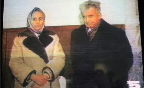 Getty Images Ceaucescu and his wife Elena were found guilty by a military tribunal and executed by firing squad