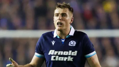 Scotland’s Stafford McDowall in action during a Guinness Six Nations match between Scotland and Wales at Scottish Gas Murrayfield, on March 08, 2025, in Edinburgh, 