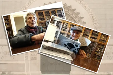 Vittorio and Dario in the synagogue