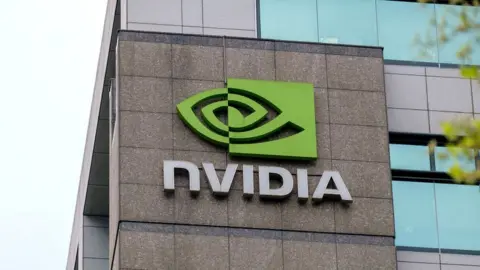 Getty Images Nvidia logo on building