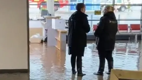 Justin Sharp Flooding at Exeter Airport