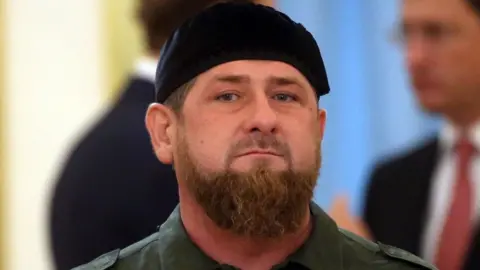 Getty Images Ramzan Kadyrov at an event in Moscow, October 2017