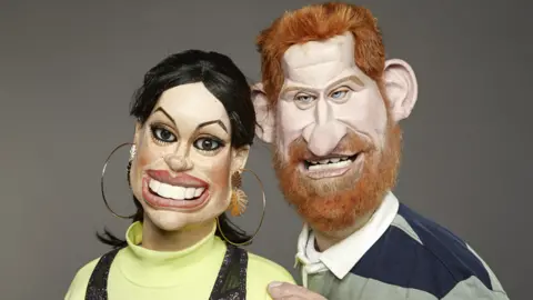 BritBox/Spitting Image Duke and Duchess of Sussex