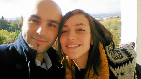 BBC/Mohamed El Bachiri Mohamed El Bachiri and his wife Loubna