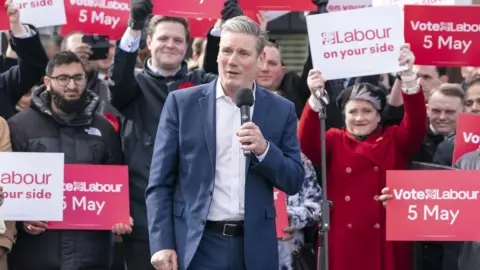 PA Media Labour leader Keir Starmer speaks at the launch of of Labour"s 2022 local election campaign