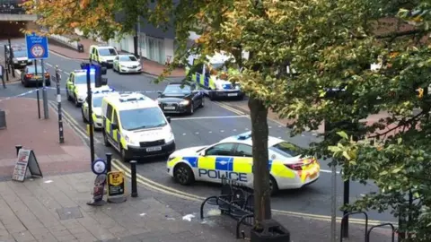 @TUTACAREUK/ TWITTER Emergency services at the scene