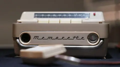 PA Media Agatha Christie's 1959 Grundig Memorette portable dictating machine and microphone