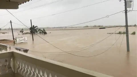 Sofia Abregu Flooding in Levittown, San Juan, Puerto Rico, after hurricane Maria devastated the island