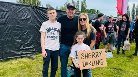 Michelle Lavery Lavery family at Bruce Springsteen gig in Belfast