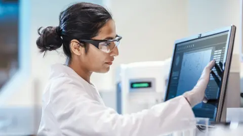 Female lab worker