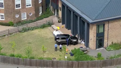 PA Media Aerial image of the crash site