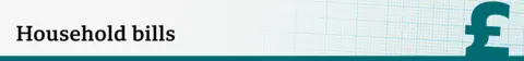Green banner that says household bills