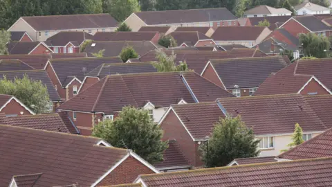 Generic file image of house rooftops