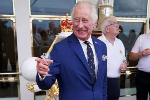 PA Media King Charles III attended a tour of the Royal Yacht Britannia, to mark 25 years since her arrival in Edinburgh