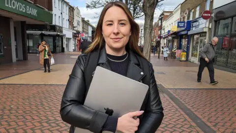 Peter Walker/BBC Liz Hamburger in Grays high street