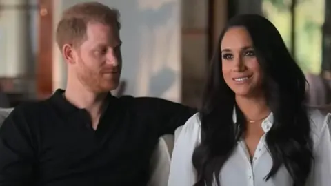 Netflix The Duke and Duchess of Sussex seen in the trailer for Harry & Meghan