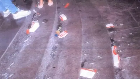 West Midlands Police Capsules on venue's floor