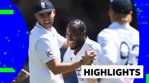 Josh Tongue and Jofra Archer smiling
