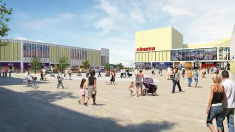 Barnsley Council/Queensberry Artist's impression of The Glass Works, Barnsley