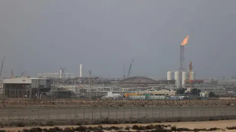 Getty Images QatarEnergy's operating facilities in Ras Laffan Industrial City, Qatar, seen on 3 March, 2026