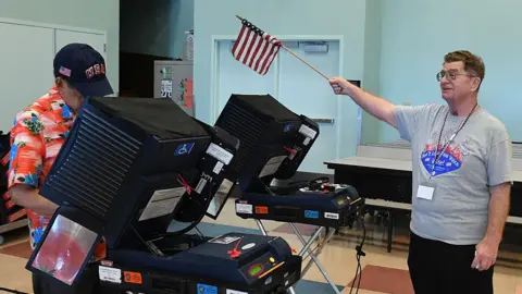 Getty Images Voting machines during 2016 presidential election