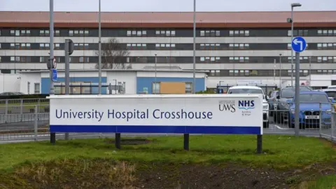 Getty Images Crosshouse Hospital sign