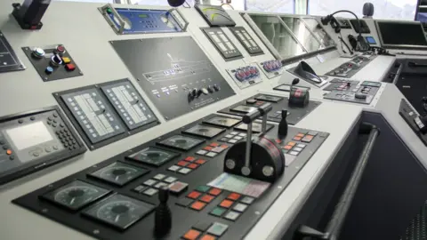 Getty Images Control room of ship